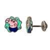 Pendientes George Pig hermano Peppa pig en plata de ley hipoalergénica. Perfectos para niñas fans de Peppa Pig. Regalo ideal